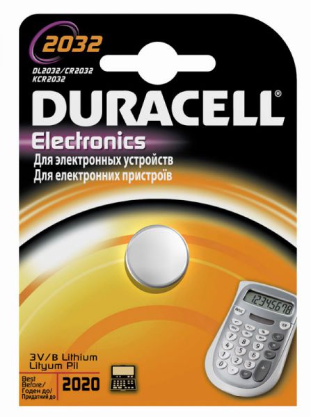 Батарейка Duracell CR2032 (1шт. уп)