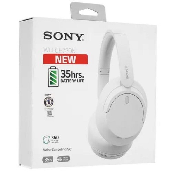 Bluetooth-гарнитура Sony WH-CH720N беспроводные bluetooth / проводной белый