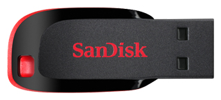 Флешка Sandisk Cruzer Blade Black 16Гб черный