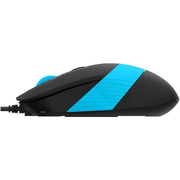 Мышь A4Tech Fstyler FM10S оптическая, проводная, USB, черный/голубой [fm10s usb blue]