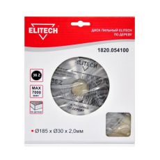 Пильный диск Elitech 1820.0541 по дереву (185x30 мм, 36 ATB)