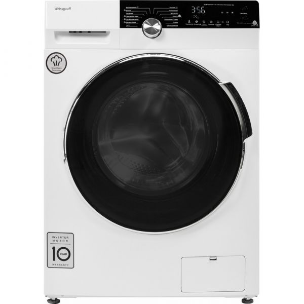 Стиральная машина Weissgauff WM 4947 DC Inverter Steam фронтальная 7 кг белый